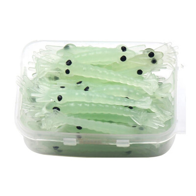 

50pcs Fishing Lure Glow In The Dark Luminous Shrimp Bait Jigs Lure Soft Lure Worn Fake Lure Bait