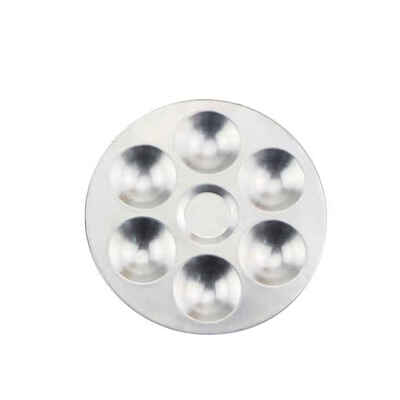 

Watercolor Palette Aluminum Round Art Paint Drawing Tray 6 Holes Color Palette Oil Water Color Painting Color Mixer