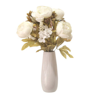 

Gobestart Artificial Peony Flower For Wedding Party Home Decor Fake Flowers Bridal Bouquet