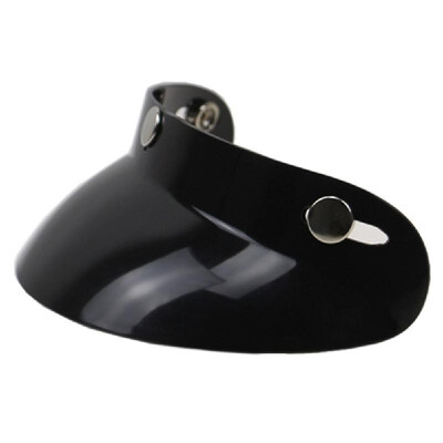 

Universal Black 3-Snap Motorcycle Helmet Peak Lens Open Face Sun Shade Visor Shield