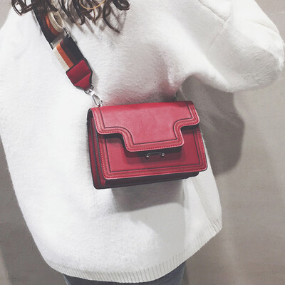 

Senior sense retro Sen small bag female 2019 new wild foreign wide shoulder strap shoulder Messenger bag small square bag