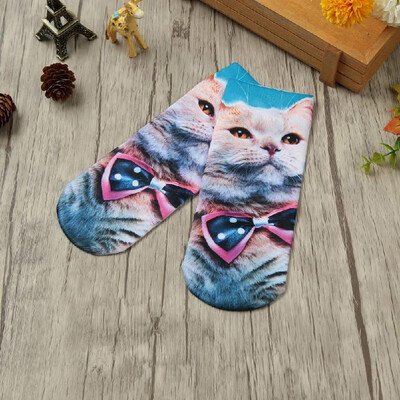 

New Fashion Women Socks Cute Cartoon Print Low Cut Ankle Breathable Stretchy Casual Socks