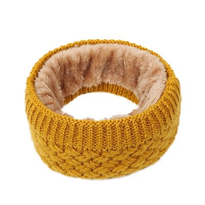 

Winter Ribbed Knitted Circle Loop Ring Scarf Neckerchief For Men Women Thickness Collar Scarves Neck Warmer