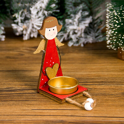 

〖Follure〗Christmas Decorations Painted Metal Candle Holder Small Ornaments Home Decor