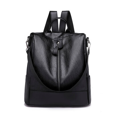 

Tailored Fashion Womens Outdoor Simple Zipper Contrast Color Backpack Travel Bag