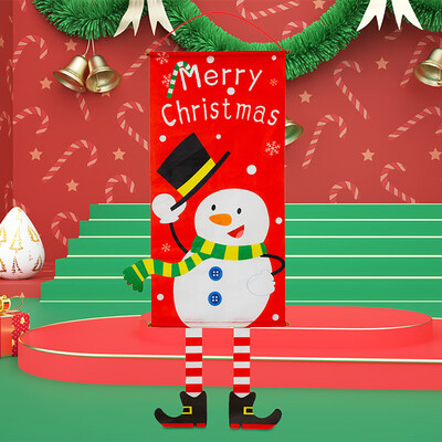 

Tailored Merry Christmas Ornament Santa Claus Banner Flag Door Window Hanging Xmas Decor