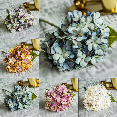 

DIY Artificial Flower SilkPlastic Hydrangea Fake Flower Home Wedding Decoration