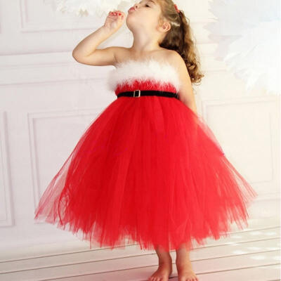 

Baby Toddler Girls Kids Christmas Princess Pageant Wedding Tulle Tutu Dresses