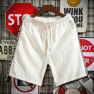 

Tailored Mens Summer Fashion Splicing Casual Loose Belt Drawstring Beach Shorts Pants