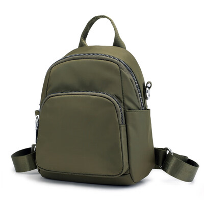 

Double shoulder bag woman tide Korean version 100 fashion canvas mini bag lady Oxford small backpack