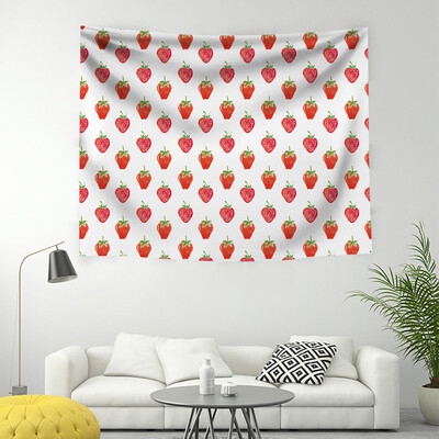 

Toponeto Strawberry Tapestry Living Room Bedroom Decorative Painting Fabric Wall Painting