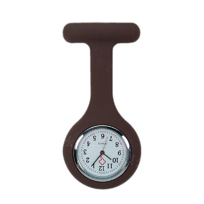 

Silicone Pin Brooch Watch Hanging Medical Pocket Watch Pin-on Lapel Block Watches for Nurse Doctor