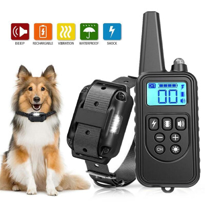 

Dog Training Collar Dog Shock Collar with Remote 800 Meters Range Waterproof Rechargeable 1-99 Vibration No Harm Fast Training Eff