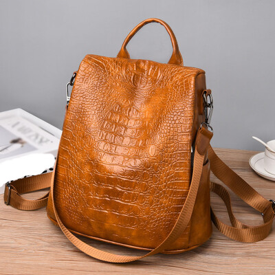 

Tailored Fashion Lady Crocodile Pattern Large Capacity Casual Versatile Shoulder Handbag