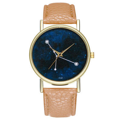 

Fashion Sky Stars Night Watch Women Leather Analog Quartz Watch Wristwatch Relogio Feminino Ladies Casual Watch Clock &Ff