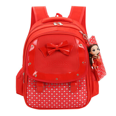 

Tailored Baby Girls Kids Bowknot Heart Dot Backpack Toddler School Bag 3Pcs Set