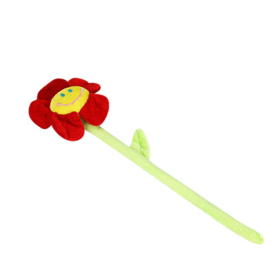 

Tailored Plush Daisy Flower With Smiley Happy Faces Colorful Bendable Stems Sunflower Toy