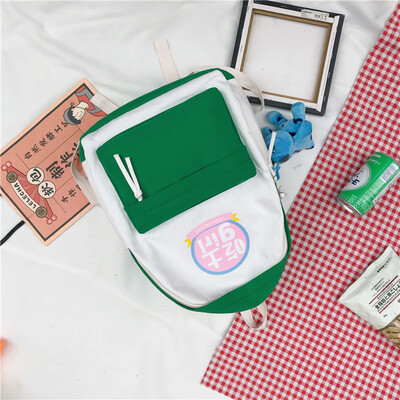 

Schoolbag female Korean version of the original ulzzang high school students ins wind backpack junior high school students simple