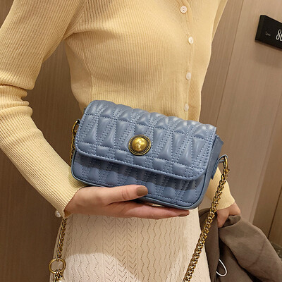 

Small fragrance texture bag female 2019 new Korean version of fashion wild high-end chain single shoulder slung small square bag