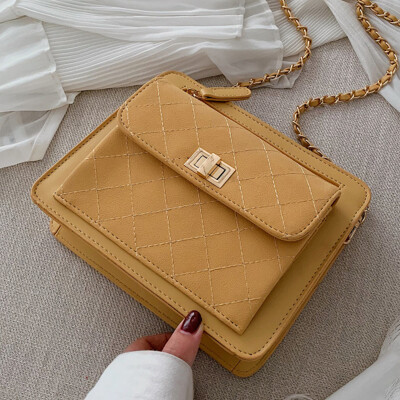 

French small crowdsourcing Western style Lingge chain bag womens bag new 2019 Korean version of Joker slung bag