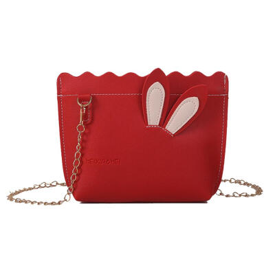 

Rabbit Ear Decor Shoulder Handbags PU Leather Women Chain Crossbody Bags