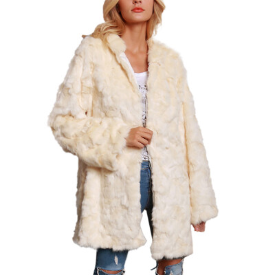 

Toponeto Womens Ladies Warm Faux Fur Coat Jacket Winter Solid Parka Hooded Outerwear