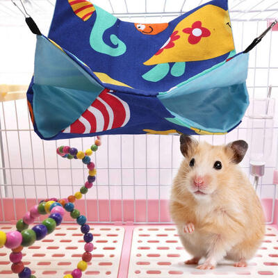 

Greensen Double Layer Pet Hammock Cage Small Animals Warm Sleeing Mat Hanging Bed