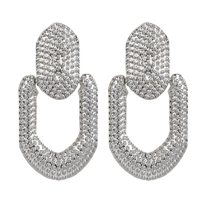 

EK517 European Brand Statement Jewelry Hollow Heart Earrings Geometric Metal Earrings for Women Za Gold Vintage Earrings Punk