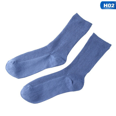 

Autumn Winter Solid color knitting College style Mid tube socks Retro Cotton Socks