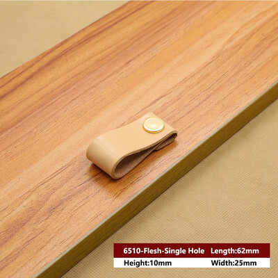 

JD Leather Handle Bag Handle Drawer Door Knob Brown Black Furniture Handle Hardware Decoration Zinc Alloy