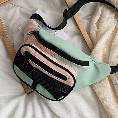 

Net red disco bag 2019 new wave Korean Joker Messenger bag fashion color chest pockets