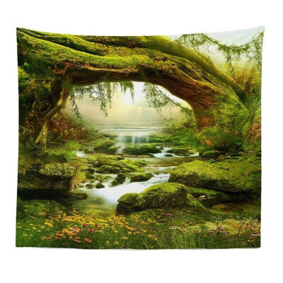 

Wall Hanging Tree Print Tapestry Blanket Beach Yoga Mat Home Carpet Decor