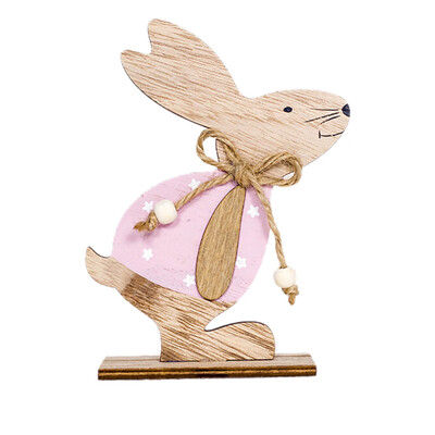 

Toponeto Easter Decorations Wooden Rabbit Shapes Ornaments Craft Gifts