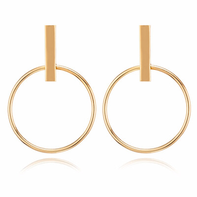 

Statement Earrings 2019 Metal Round Geometric Drop Earrings For Women Pendant Dangle Earing Party Jewelry pendientes oorbellen