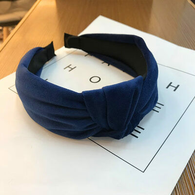 

Women Lovely Bowknot Cross Knot Wide Solid Hairband Boho Headband Accessory