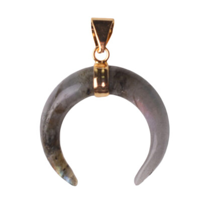 

Sterling Silver Crescent Moon Pendant NecklaceRing for Women Girl 18"