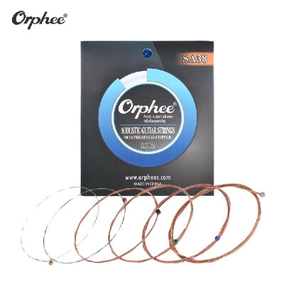 

Orphee SA39 Acoustic Folk Guitar String 6pcsSet012-053 Hexagonal Steel Core 90 10 Copper Alloy Wire Wound Medium Tension