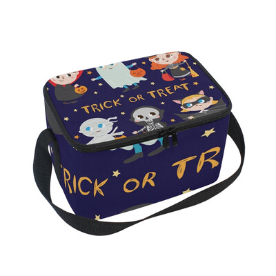 

ALAZA Lunch Box Insulated Lunch Bag Large Cooler Halloween Kids Tote Bag