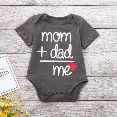 

Toddler Newborn Baby Girls Boys Letter Printed Tops Bodysuit Romper Clothes