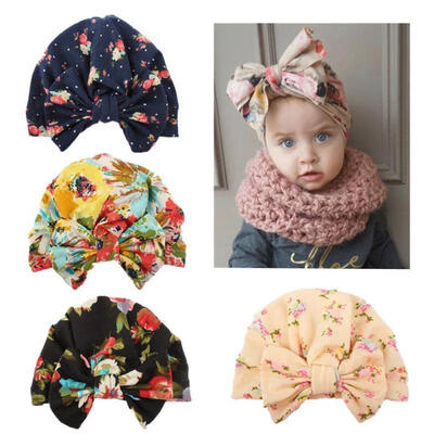 

Toddler Infant Kids Baby Boy Girl Hats Turban Cotton Beanie Hat Winter Warm Cap