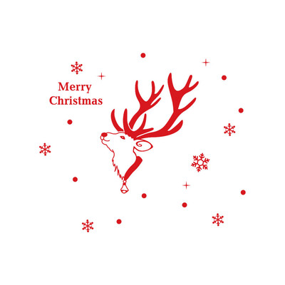 

〖Follure〗New Year Merry Christmas Snowflake Wall Sticker Home Shop Windows Decals Decor