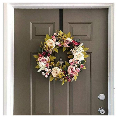 

15-Inch Metal Wreath Hanger Over The Door Hooks Christmas Garland Holders Seasonal Home Storage Organizer Pack Of 2