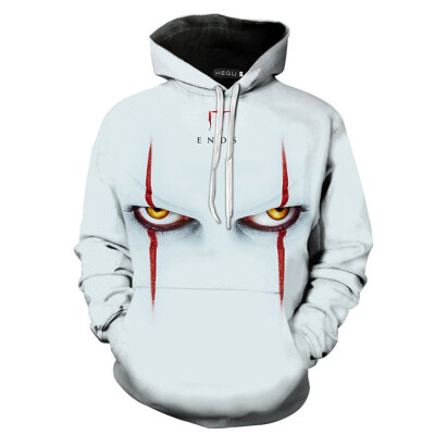 

Herqw61 Mens 3D Stephen Kings It Hoodie Pullover Sweatshirt Terror Movie Cool Pullover Tops