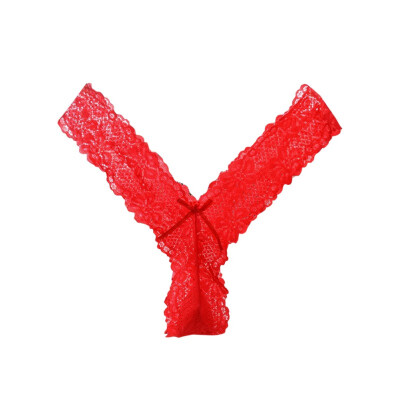 

Women G String Sexy Underwear Lace Briefs Panties Transparent Super Thin Hollow Thong V Shaped Lingerie