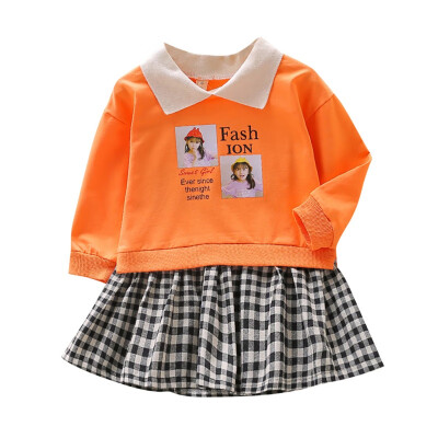 

Girls Dress Newborn Kids Baby Girls Clothes Print Tops T-shirt Mini Skirts Leisure Dresses