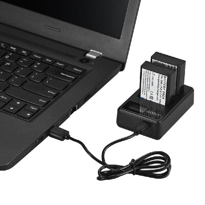 

Andoer LCD2-LPE10 Compact Dual Channel LCD Camera Battery Charger USB Input LCD Display for Canon LP-E10 Camera Battery for Canon