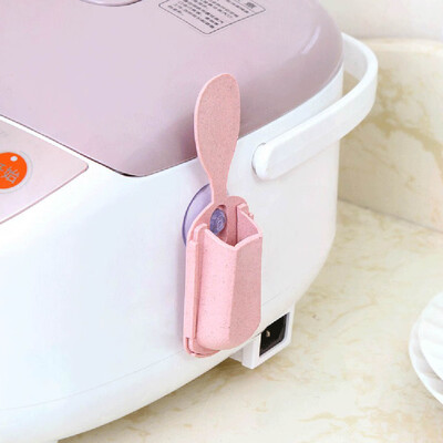 

Wall Mount Tablespoon Rice Scoop Fork Spoon Holder Sucker Household Kitchen Tool