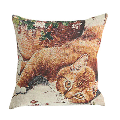 

Cotton Sofa Car Animal Pattern Square Pillow Case Cushion Cover For Home Decoration Size 4545CM
