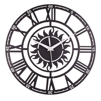 

Gobestart Creative Retro Decorative Sun Roman Digital Acrylic Wall Clock