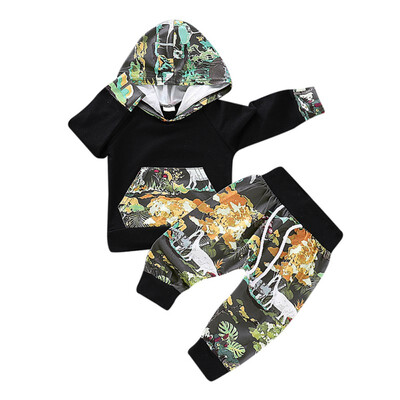 

Children Autumn Winter Clothes Set Baby Boy Camouflage Long Sleeve Hoodies And Trousers Kids Two-piece Outfit Set